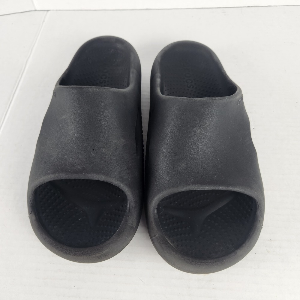 Crocs Mellow Recovery Slides Black Mens 7 Womens 9 Comfort Sandals 208392